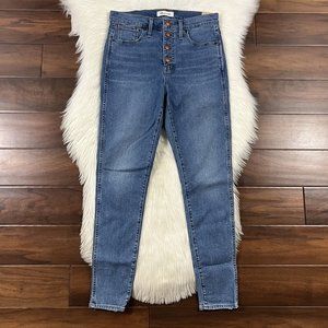 Madewell Size 29 Dewitt Wash 10" High Rise Skinny Denim Jeans MA981